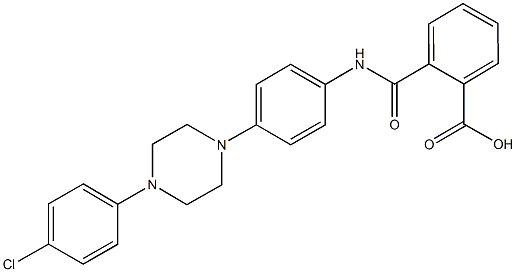 2-({4-[4-(4-chlorophenyl)-1-piperazinyl]anilino}carbonyl)benzoic acid Struktur