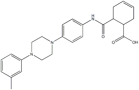 6-({4-[4-(3-methylphenyl)-1-piperazinyl]anilino}carbonyl)-3-cyclohexene-1-carboxylicacid Struktur