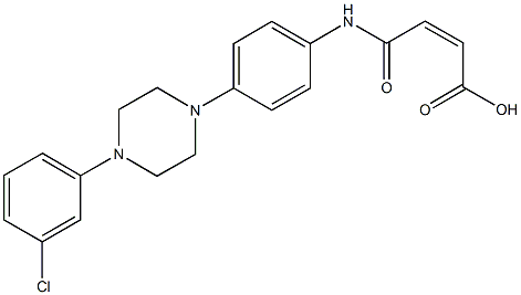 4-{4-[4-(3-chlorophenyl)-1-piperazinyl]anilino}-4-oxo-2-butenoicacid Struktur