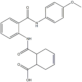 6-({2-[(4-methoxyanilino)carbonyl]anilino}carbonyl)-3-cyclohexene-1-carboxylic acid Struktur