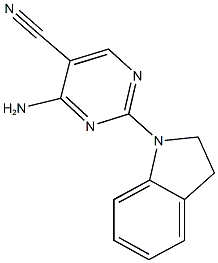 4-amino-2-(2,3-dihydro-1H-indol-1-yl)-5-pyrimidinecarbonitrile Struktur