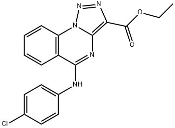 ethyl 5-(4-chloroanilino)[1,2,3]triazolo[1,5-a]quinazoline-3-carboxylate Struktur