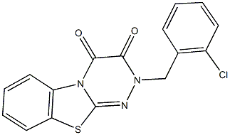 2-(2-chlorobenzyl)-2H-[1,2,4]triazino[3,4-b][1,3]benzothiazole-3,4-dione Struktur