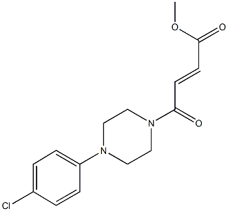 methyl 4-[4-(4-chlorophenyl)-1-piperazinyl]-4-oxo-2-butenoate Structure