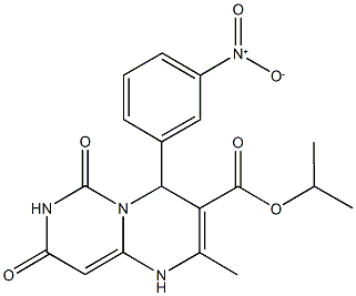 isopropyl 4-{3-nitrophenyl}-2-methyl-6,8-dioxo-1,6,7,8-tetrahydro-4H-pyrimido[1,6-a]pyrimidine-3-carboxylate Struktur