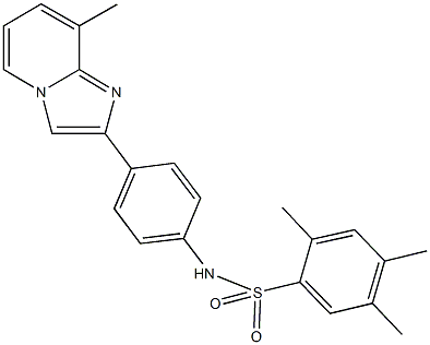 2,4,5-trimethyl-N-[4-(8-methylimidazo[1,2-a]pyridin-2-yl)phenyl]benzenesulfonamide Struktur