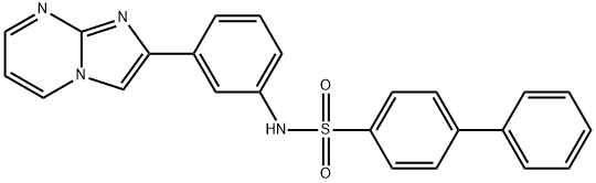 N-(3-imidazo[1,2-a]pyrimidin-2-ylphenyl)[1,1'-biphenyl]-4-sulfonamide Struktur