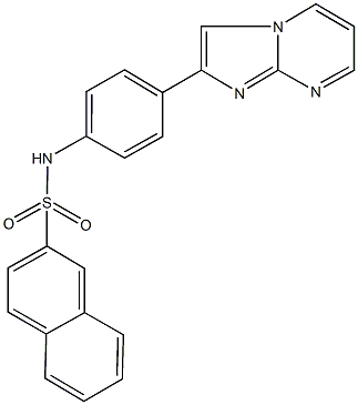 N-(4-imidazo[1,2-a]pyrimidin-2-ylphenyl)-2-naphthalenesulfonamide Struktur