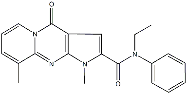 N-ethyl-1,9-dimethyl-4-oxo-N-phenyl-1,4-dihydropyrido[1,2-a]pyrrolo[2,3-d]pyrimidine-2-carboxamide Struktur