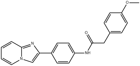 N-(4-imidazo[1,2-a]pyridin-2-ylphenyl)-2-(4-methoxyphenyl)acetamide Struktur