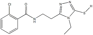 2-chloro-N-[2-(4-ethyl-5-sulfanyl-4H-1,2,4-triazol-3-yl)ethyl]benzamide Struktur