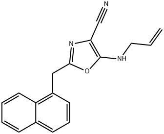 5-(allylamino)-2-(1-naphthylmethyl)-1,3-oxazole-4-carbonitrile Struktur