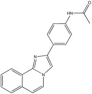 N-(4-imidazo[2,1-a]isoquinolin-2-ylphenyl)acetamide Struktur