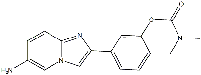 3-(6-aminoimidazo[1,2-a]pyridin-2-yl)phenyl dimethylcarbamate Struktur