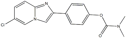 4-(6-chloroimidazo[1,2-a]pyridin-2-yl)phenyl dimethylcarbamate Struktur