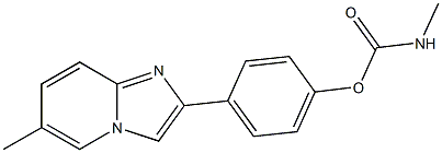 4-(6-methylimidazo[1,2-a]pyridin-2-yl)phenyl methylcarbamate Struktur