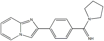 (4-imidazo[1,2-a]pyridin-2-ylphenyl)(1-pyrrolidinyl)methanimine Struktur