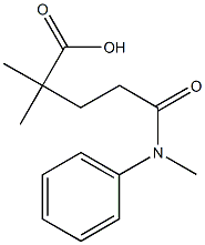 2,2-dimethyl-5-(methylanilino)-5-oxopentanoic acid Struktur