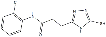 N-(2-chlorophenyl)-3-(5-sulfanyl-4H-1,2,4-triazol-3-yl)propanamide Struktur