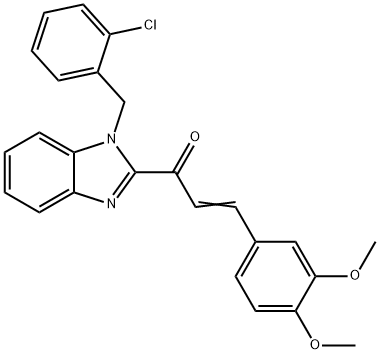 1-[1-(2-chlorobenzyl)-1H-benzimidazol-2-yl]-3-(3,4-dimethoxyphenyl)-2-propen-1-one Struktur