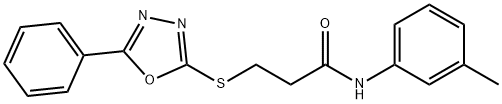 N-(3-methylphenyl)-3-[(5-phenyl-1,3,4-oxadiazol-2-yl)sulfanyl]propanamide Struktur