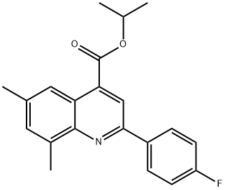 isopropyl 2-(4-fluorophenyl)-6,8-dimethyl-4-quinolinecarboxylate Struktur