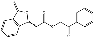 2-oxo-2-phenylethyl (3-oxo-2-benzofuran-1(3H)-ylidene)acetate Struktur