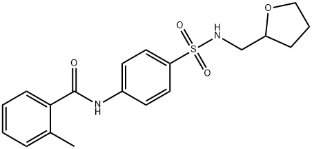 2-methyl-N-(4-{[(tetrahydro-2-furanylmethyl)amino]sulfonyl}phenyl)benzamide Struktur