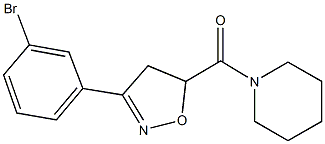 1-{[3-(3-bromophenyl)-4,5-dihydro-5-isoxazolyl]carbonyl}piperidine Struktur