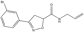 N-allyl-3-(3-bromophenyl)-4,5-dihydro-5-isoxazolecarboxamide Struktur