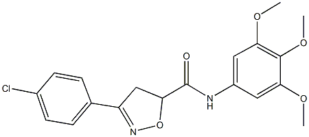 3-(4-chlorophenyl)-N-(3,4,5-trimethoxyphenyl)-4,5-dihydro-5-isoxazolecarboxamide Struktur