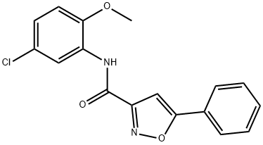 N-(5-chloro-2-methoxyphenyl)-5-phenyl-3-isoxazolecarboxamide Struktur