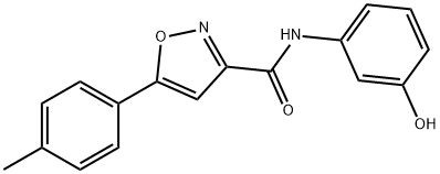 N-(3-hydroxyphenyl)-5-(4-methylphenyl)-3-isoxazolecarboxamide Struktur