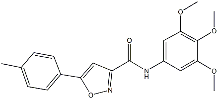 5-(4-methylphenyl)-N-(3,4,5-trimethoxyphenyl)-3-isoxazolecarboxamide Struktur