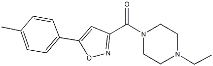 1-ethyl-4-{[5-(4-methylphenyl)-3-isoxazolyl]carbonyl}piperazine Struktur