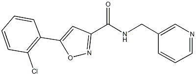 5-(2-chlorophenyl)-N-(3-pyridinylmethyl)-3-isoxazolecarboxamide Struktur