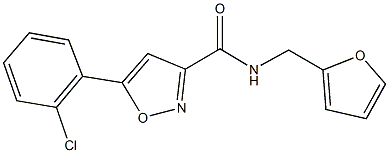 5-(2-chlorophenyl)-N-(2-furylmethyl)-3-isoxazolecarboxamide Struktur