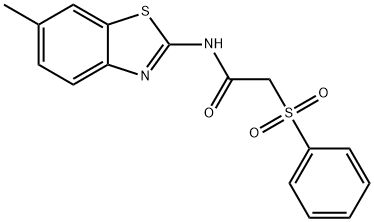 N-(6-methyl-1,3-benzothiazol-2-yl)-2-(phenylsulfonyl)acetamide Struktur