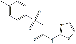 2-[(4-methylphenyl)sulfonyl]-N-(1,3,4-thiadiazol-2-yl)acetamide Struktur