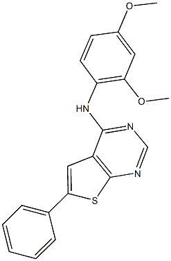 N-(2,4-dimethoxyphenyl)-N-(6-phenylthieno[2,3-d]pyrimidin-4-yl)amine Struktur