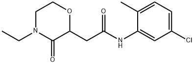 N-(5-chloro-2-methylphenyl)-2-(4-ethyl-3-oxo-2-morpholinyl)acetamide Struktur