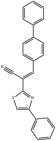 3-[1,1'-biphenyl]-4-yl-2-(4-phenyl-1,3-thiazol-2-yl)acrylonitrile Struktur