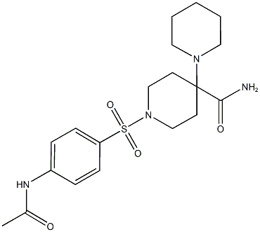 1-{[4-(acetylamino)phenyl]sulfonyl}-1',4-bipiperidine-4-carboxamide Struktur