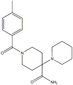 1-(4-methylbenzoyl)-1',4-bipiperidine-4-carboxamide Struktur