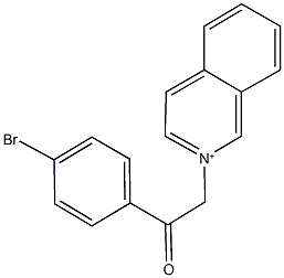 2-[2-(4-bromophenyl)-2-oxoethyl]isoquinolinium Struktur