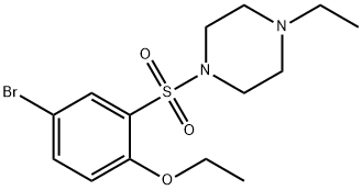 4-bromo-2-[(4-ethyl-1-piperazinyl)sulfonyl]phenyl ethyl ether Struktur