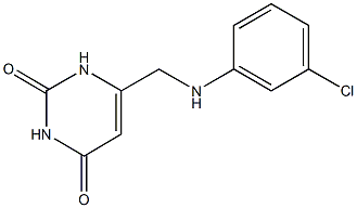 6-[(3-chloroanilino)methyl]-2,4(1H,3H)-pyrimidinedione Struktur