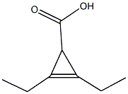 2,3-diethylcycloprop-2-ene-1-carboxylic acid Struktur