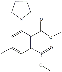 dimethyl 5-methyl-3-(1-pyrrolidinyl)phthalate Struktur