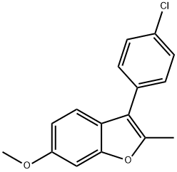 3-(4-chlorophenyl)-2-methyl-1-benzofuran-6-yl methyl ether Struktur